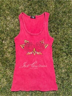 Vintage Steps NY fitted graphic red tank top authentic y2k/2000s